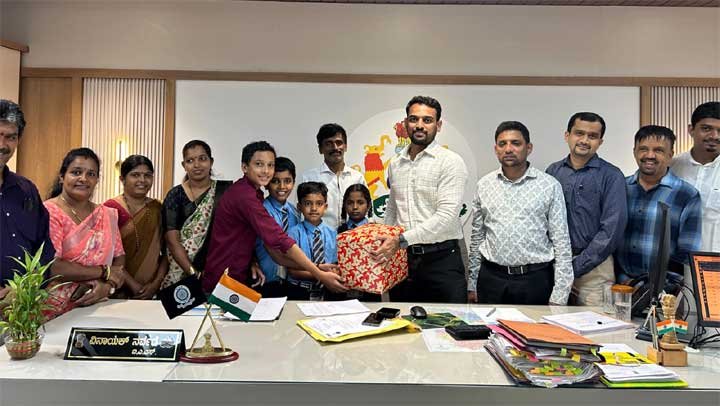 bsf books at Katluru school
