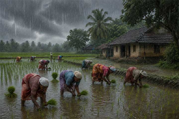 Village-Rain